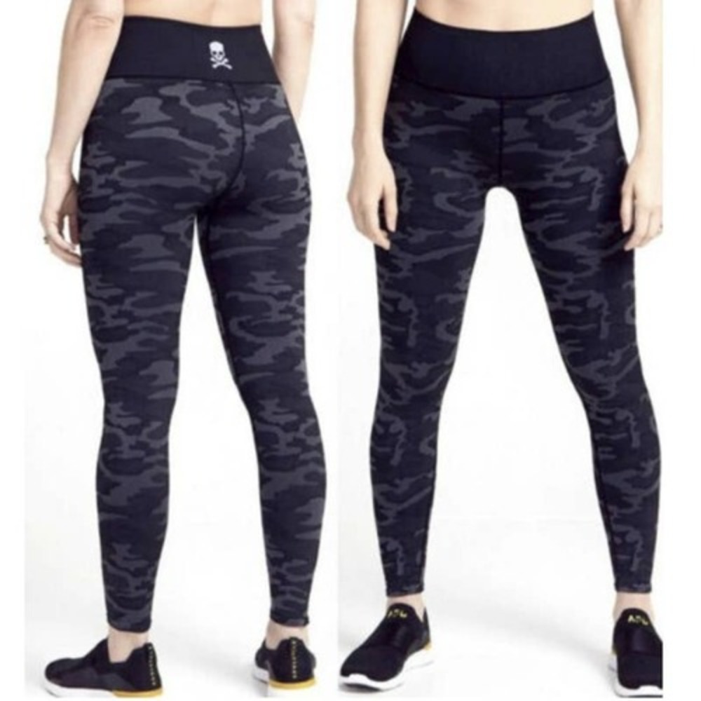 SOUL by SOULCYCLE Seamless Gray Camo‎ Camouflage Leggings Women's Small